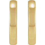 14K Yellow/White Hinged 14 mm Hoop Earrings