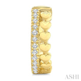 1/10 Ctw Round Cut Diamond Heart Petite Huggie Earrings in 10K Yellow Gold