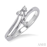 1/10 Ctw Round Cut Diamond Ring in 10K White Gold