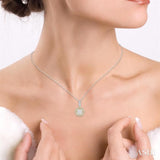 1/3 Ctw Star Lattice Lovebright Round Cut Diamond Pendant With Chain in 14K White and Yellow Gold