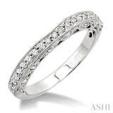 3/8 Ctw Round Cut Diamond Matching Wedding Band in 14K White Gold