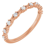 10K Rose Gold 1/6 CTW Natural Diamond Anniversary Band