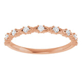 10K Rose Gold 1/6 CTW Natural Diamond Anniversary Band