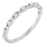 10K White Gold 1/6 CTW Natural Diamond Anniversary Band