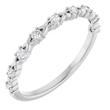 10K White Gold 1/6 CTW Natural Diamond Anniversary Band