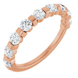 10K Rose Gold 3/4 CTW Natural Diamond Anniversary Band