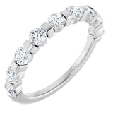 10K White Gold 3/4 CTW Natural Diamond Anniversary Band