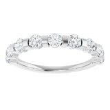 10K White Gold 3/4 CTW Natural Diamond Anniversary Band