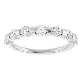 10K White Gold 7/8 CTW Natural Diamond Anniversary Band