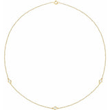 14K Yellow Gold 1/3 CTW Natural Diamond 3-Station 18