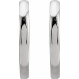 Platinum Hinged 12.5 mm Hoop Earrings