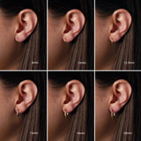 14K Rose Gold Hinged 12.5 mm Hoop Earrings