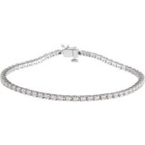 14K White Gold 2 CTW Natural Diamond Line 7 1/4