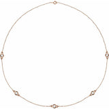 14K Rose Gold 1 CTW Lab-Grown Diamond 5-Station 18