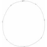 14K White Gold 1/3 CTW Lab-Grown Diamond 7-Station 24" Necklace
