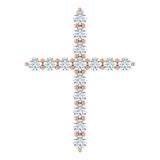 14K Rose Gold 1/2 CTW Lab-Grown Diamond Cross Pendant