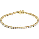 14K Yellow Gold 4 CTW Lab-Grown Diamond Line 7" Bracelet