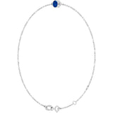 14K White Gold Lab-Grown Blue Sapphire 6 1/2-7 1/2" Bracelet