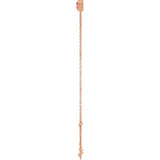 14K Rose Gold Natural Pink Tourmaline 6 1/2-7 1/2" Bracelet