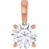 14K Rose Gold 3/4 CT Lab-Grown Diamond Pendant