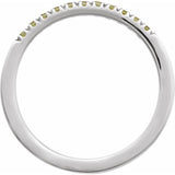 14K White Gold Natural Peridot Stackable Ring