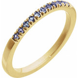 14K Yellow Gold Natural Alexandrite Stackable Ring