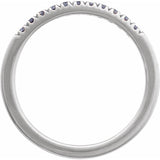 14K White Gold Natural Alexandrite Stackable Ring