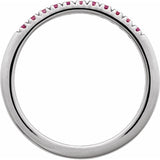 14K White Gold Lab-Grown Ruby Stackable Ring
