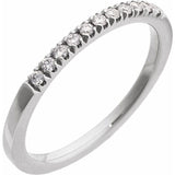 14K White Gold 1/6 CTW Lab-Grown Diamond Stackable Ring