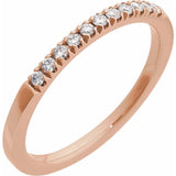 14K Rose Gold 1/6 CTW Lab-Grown Diamond Stackable Ring