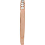 14K Rose Gold 1/6 CTW Lab-Grown Diamond Stackable Ring
