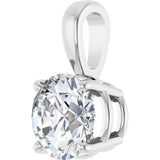 14K White Gold 1 CT Natural Diamond Pendant