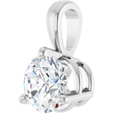14K White Gold 3/4 CTW Natural Diamond Pendant