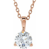 14K Rose Gold 1/2 CTW Natural Diamond 18" Necklace