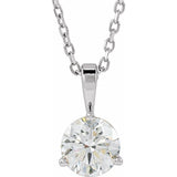 Sterling Silver 5/8 CTW Natural Diamond 18" Necklace