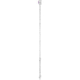 14K White Gold Natural Amethyst 6 1/2-7 1/2" Bracelet