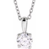 14K White Gold 3/4 CT Lab-Grown Diamond 18