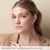 14K Rose Gold Lab-Grown Ruby Earring