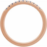 10K Rose Gold Natural Alexandrite Stackable Ring