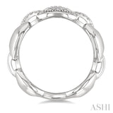 1/20 Ctw Mariner Link Round Cut Diamond Ring in Sterling Silver