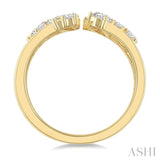 1 1/2 Ctw Asymmetric Split Mixed Diamond Cut Fashion Wide Band in 14K Yellow Gold