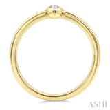 1/5 Ctw Bezel Set Marquise Cut Diamond Fashion Ring in 14K Yellow Gold
