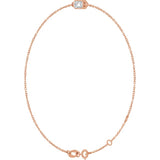 14K Rose Gold Lab-Grown Diamond 6 1/2-7 1/2" Bracelet