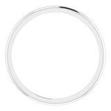 14K White Gold 1.5 mm Half Round Band Size 8.5