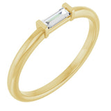 14K Yellow Gold 1/8 CTW  Natural Diamond Stackable Ring