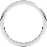 Platinum 1 mm Comfort-Fit Half Round Band Size 5.5