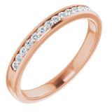 14K Rose Gold 1/3 CTW Natural Diamond Band