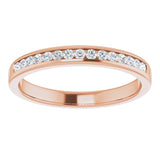 14K Rose Gold 1/3 CTW Natural Diamond Band
