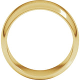 14K Yellow Gold 10 mm Half Round Band Size 8
