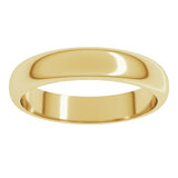 10K Yellow Gold 4 mm Half Round Band Size 7